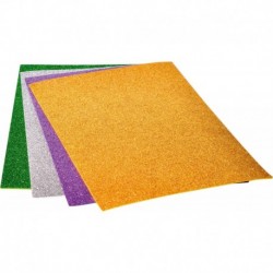 Moosgummi GLITTER, A4, 2 mm, 10 bucati/set, albastru