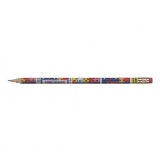 Creion grafit Koh-I-Noor, HB, cu guma, PUZZLE