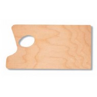 K161 715 Paleta din lemn pentru pictura, mare,  21 x 39 cm