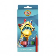Creioane colorate Koh-I-Noor, GIRAFA, 12 culori