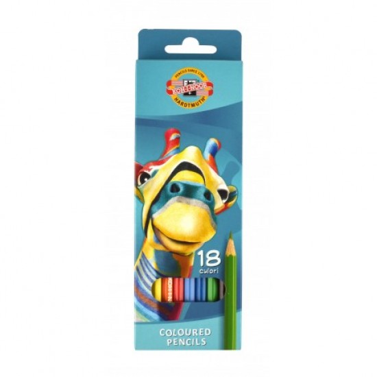 Creioane colorate Koh-I-Noor, GIRAFA, 18 culori