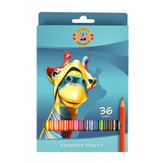 Creioane colorte Koh-I-Noor, GIRAFA, 36 culori
