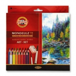 Creioane colorate Koh-I-Noor Aquarell Mondeluz cu pensula si ascutioare, diametru  mina 3.8mm, 72 culori/set Creioane colorate Koh-I-Noor Aquarell Mondeluz cu pensula si ascutioare, diametru  mina 3.8mm, 72 culori/set