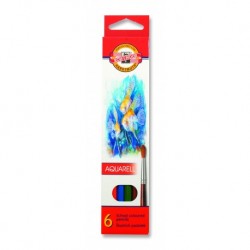 Creioane colorate Koh-I-Noor Aquarell PESTI, diametru mina 3 mm, 6 culori/set Creioane colorate Koh-I-Noor Aquarell PESTI, diametru mina 3 mm, 6 culori/set