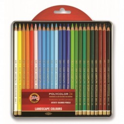 Creioane POLYCOLOR KOH-I-NOOR,  pentru PEISAJ , 24/set