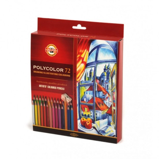 K3837-72 Set Creioane POLYCOLOR, 72 culori - in cutie de carton