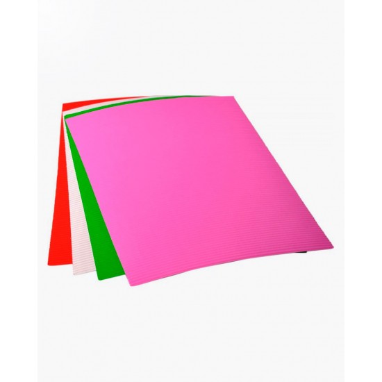 Carton ondulat A4, 12 culori/set