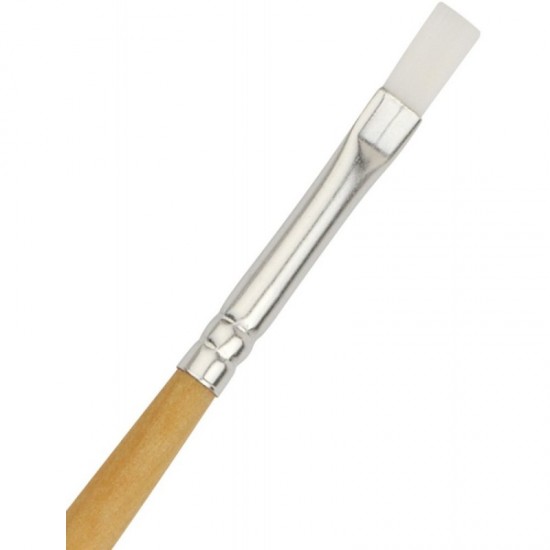 Pensula Koh-I-Noor, DIVERSE MARIMI (de la nr.0 la nr.20), lemn natur, tesite, par sintetic alb