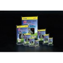 Display plastic cu magneti, pentru pliante, forma T, A5-portrait (152 x 203mm), KEJEA - transparent