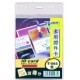 Buzunar dublu pentru ID carduri, PVC, 56 x 85mm, vertical, 10 buc/set, KEJEA - transparent mat