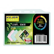 Suport PP, pentru carduri, 90 x 55mm, orizontal cu sistem de agatare, 10 buc/set, KEJEA - transp.