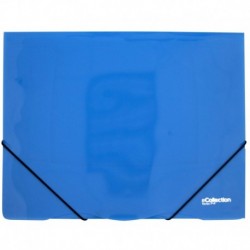 Mapa cu ELASTIC PP A4 eCOLLECTION A4, ALBASTRU