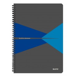Caiet de birou LEITZ Office, PP, A4, cu spira, matematica - albastru