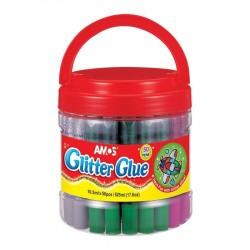 Lipici cu sclipici AMOS, diverse culori, borcan de 50 bucati Lipici cu sclipici AMOS, diverse culori, borcan de 50 bucati