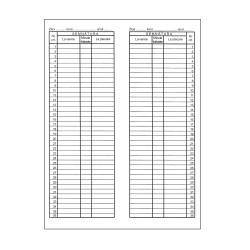 Condica de prezenta, format A4, 100 coli/carnet Condica de prezenta, format A4, 100 coli/carnet
