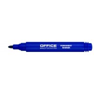 Permanent marker, varf rotund, corp plastic, Office Products - albastru
