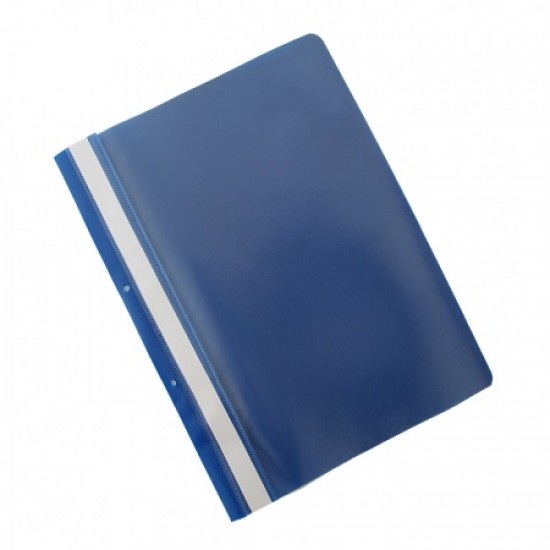 Dosar plastic PP cu sina, cu gauri, grosime 100/170 microni, 50 buc/set, Office Products - bleumarin