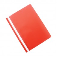 Dosar plastic PP cu sina, cu gauri, grosime 100/170 microni, 50 buc/set, Office products - rosu
