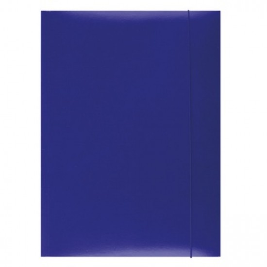 Mapa din carton plastifiat cu elastic, 300gsm, Office Products - albastru