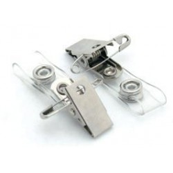 Clips metalic pentru ecuson, tip clema, curelusa de prindere din plastic, capsa metalica,OPUS Clips metalic pentru ecuson, tip clema, curelusa de prindere din plastic, capsa metalica,OPUS