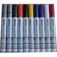 Marker cu vopsea Optima Paint 3710, varf rotund 4.5mm, grosime scriere 2-3mm - rosu