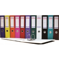 Biblioraft A4, plastifiat PP/paper, margine metalica, 75 mm, Optima Basic - DIVERSE CULORI