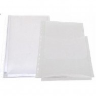 Folie protectie documente A4, cu burduf 20 mm, PP - 180 microni, cu clapa verticala, 10/set, Optima