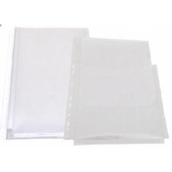 Folie protectie documente A4, cu burduf 20 mm, PP - 180 microni, cu clapa verticala, 10/set, Optima