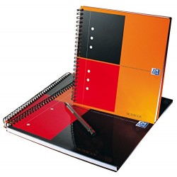 Caiet cu spirala A5+, OXFORD Int. Notebook, 80 file-80g/mp, Scribzee, coperta carton rigid -dictando