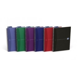 Caiet cu spirala A5, OXFORD Office Essentials, 90 file - 90g/mp, Scribzee, coperta carton - mate