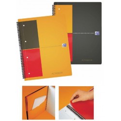 Caiet cu spirala A5+, OXFORD Int. Activebook, 80 file-80g/mp, Scribzee, 10 perf, coperta PP-dictando