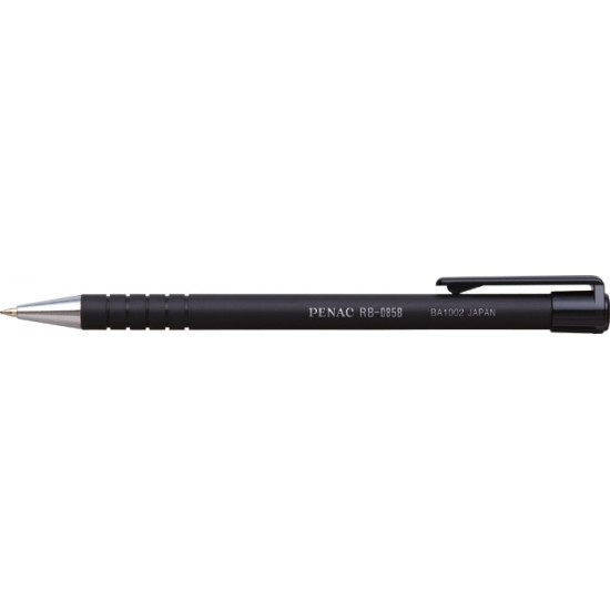 Pix PENAC RB-085B, rubber grip, 0.7mm, varf metalic, corp negru - scriere neagra