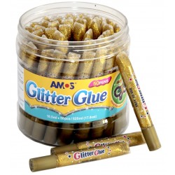 Lipici cu sclipici AMOS, Auriu, borcan de 50 bucati Lipici cu sclipici AMOS, Auriu, borcan de 50 bucati