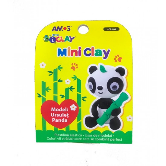 iClay AMOSÂ 4 culori/cutie pvc MiniClay Panda