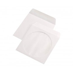 Plic CD alb, autoadeziv cu fereastra, 124 x 124 mm, 100/set Plic CD alb, autoadeziv cu fereastra, 124 x 124 mm, 100/set