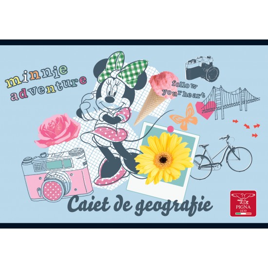 Caiet geografie Minnie Mouse