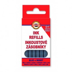 Patroane cerneala albastra Koh-I-Noor, lungi, 7.6 cm, 7 buc/set