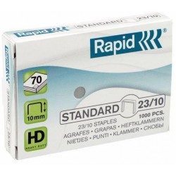 Capse RAPID Standard 23/10, 1000 buc/cutie - pentru 40-70 coli Capse RAPID Standard 23/10, 1000 buc/cutie - pentru 40-70 coli