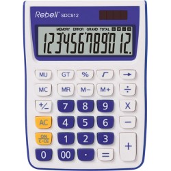 Calculator de birou, 12 digits, 145 x 104 x 26 mm, Rebell SDC 912 - alb/violet