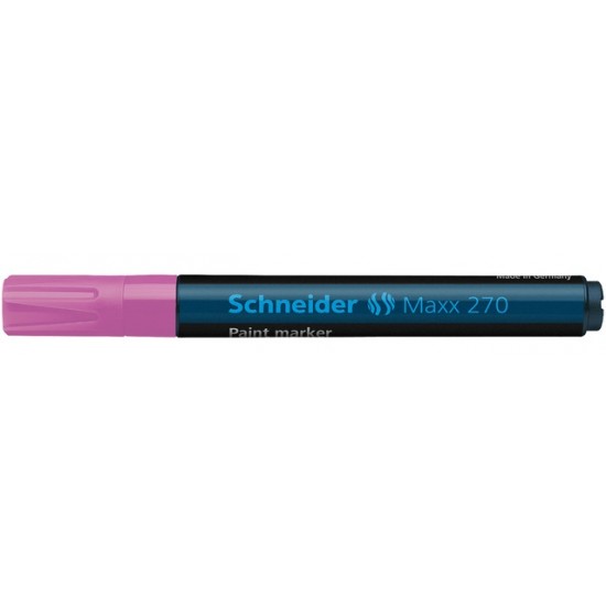 Marker cu vopsea SCHNEIDER Maxx 270, varf rotund 1-3mm - roz