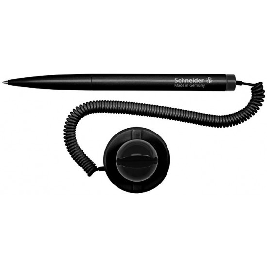 Pix SCHNEIDER Klick-Fix, suport autoadeziv cu snur, blister, corp negru - scriere neagra
