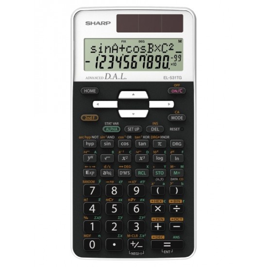 Calculator stiintific, 12 digits, 273 functiuni, 161x80x15 mm, SHARP EL-531THBWH - negru/alb