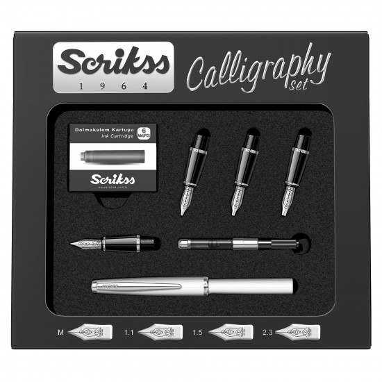 White CT Set Caligrafie Scrikss Calligraphic Pen Set