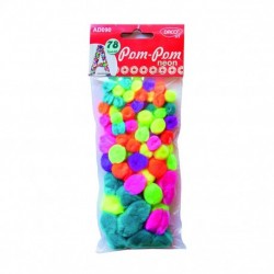 Pompom mix Neon DACO - AD090, 78buc Pompom mix Neon DACO - AD090, 78buc