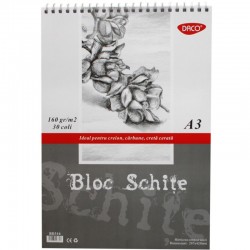 Bloc desen DACO, A3, 160 gr/mp, schite, 30 file Bloc desen DACO, A3, 160 gr/mp, schite, 30 file