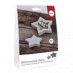 Kit : Stelute din ciment cretiv : bol + steluta deco, 1 Set