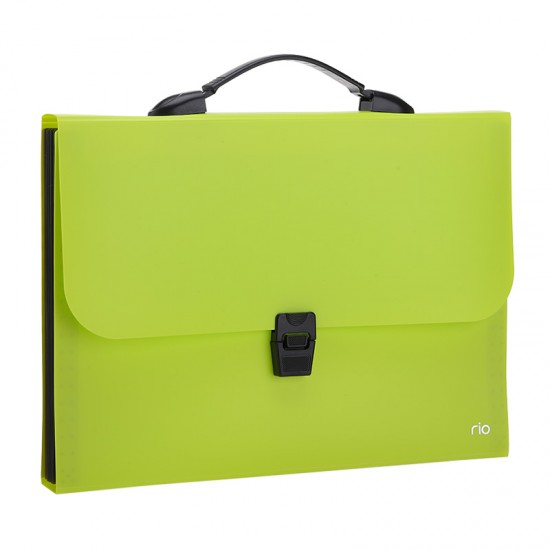 Servieta plastic cu maner 13 compart. div. cul. neon Deli