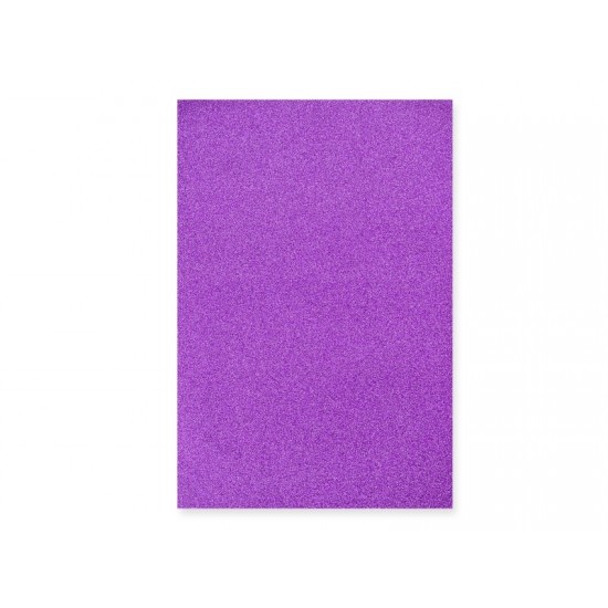 Hartie A4 glitter autoadeziva 10 coli/set-VIOLET 
