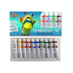 Tempera Koh-I-Noor GIRAFA, 10 culori x 16ml Tempera Koh-I-Noor GIRAFA, 10 culori x 16ml