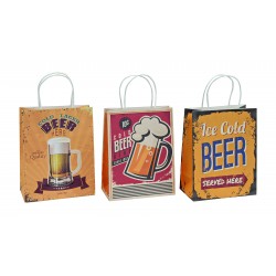 Punga de cadou din hartie, cu motiv bere, pretul este pe bucata Punga de cadou din hartie, cu motiv bere, pretul este pe bucata